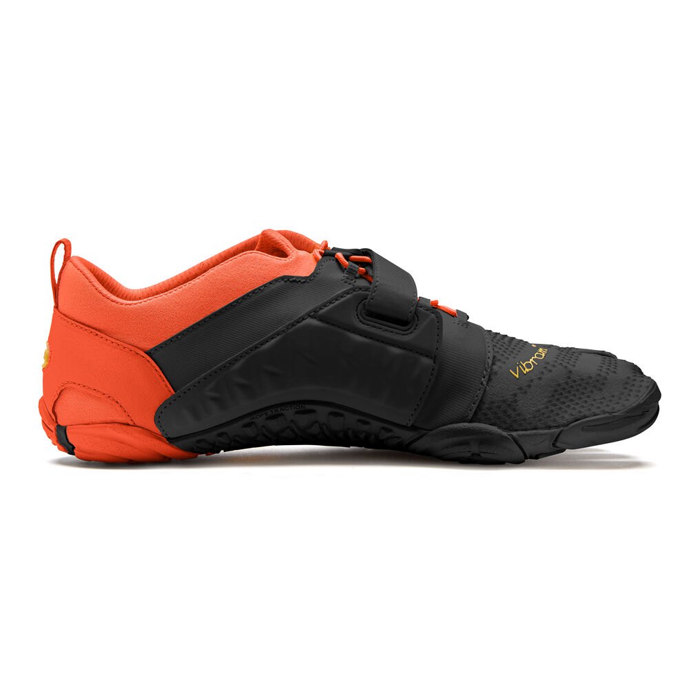 Vibram Five Fingers Mens Hiking Shoes - Black/Orange - V-Train 2.0 - 83794-ZTKS